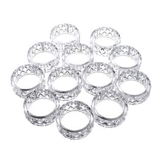 Trendy Acrylic Napkin Rings <b>Round</b> Shaped Indoor Household Designs Standard Quality <b>Cloth</b> Holder New Design Ornament - Product Image 1