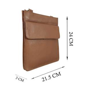 Sac à bandoulière en cuir grainé Nappa Tan de haute qualité fait à la main Style Vintage Direct indien en cuir véritable géométrique - Product Image 3