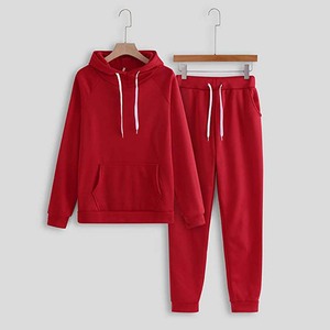 OEM Hombres Invierno Atlético Gimnasio Ropa Deportiva 2 piezas de algodón con capucha Joggers Conjunto Pantalones de chándal con capucha Top Chándal Trajes de calle Ropa deportiva - Product Image 1