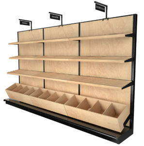 Étagères inclinées en bois dur pour l'exposition de pain et de produits de boulangerie - Product Image 6