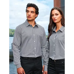 Polo à manches longues en gingham pour homme, pour la promotion de l'image de l'entreprise - Product Image 2