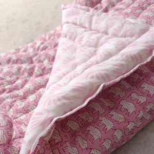 Meilleur prix réversible Handblock imprimé coton bébé couette hiver literie pour enfants nettoyé à sec achat en gros - Product Image 1