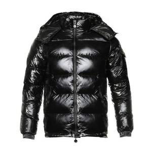 Chaqueta de Invierno para Hombre al por Mayor, con Logotipo Personalizado, Acolchada, Negra, con Capucha, Impermeable, Reversible, con Cierre de Cremallera, Cálida, de Pana - Product Image 2