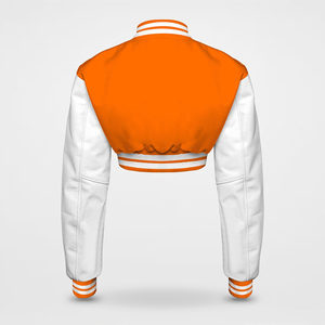 Chaqueta Universitaria Personalizada para Mujer, Mezcla de Lana, Cuerpo Impermeable, Puños Acanalados, Logotipo Bordado, Venta al Por Mayor OEM - Product Image 3