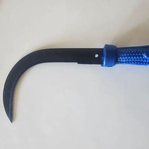 Faucille de qualité supérieure, lame en acier de qualité industrielle, 11 pouces, poignée courte en plastique et en bois, plaquée zinc, pour la coupe de l'herbe, vente en gros - Product Image 1