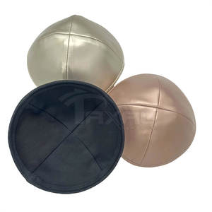 Cuero de calidad superior hecho Kippah Cuero ligero Kippah Material duradero Cuero Kippah - Product Image 6