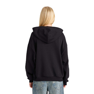 Vente en gros de sweat à capuche pour femme en hiver marque design avec strass sérigraphie personnalisée en coton ouatine surdimensionné - Product Image 3