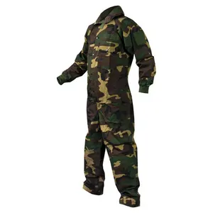 Paintball Sân Chơi Woodland Camo Đầy Đủ Phù Hợp Với Bền Cổ Bảo Vệ Cotton Polyester Paintball Coverall