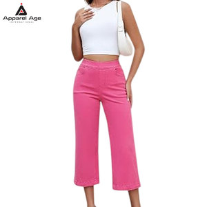 New Style Outdoor Use Women Jeans Capris Best Quality Solid Color Jeans Capris For Women In Cheap Price - Product Image 5