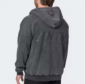 High Quality 100% Cotton Acid Wash Zip up <b>Hoodies</b> <b>Thermal</b> Stylish Full Zip Fully Customized US Vintage Wash Zipper <b>Hoodies</b> <b>Men</b> - Product Image 2