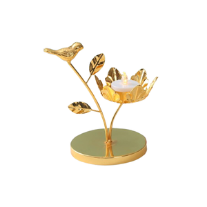 Porte-lampe T en métal et bois Mélange festif de design moderne et de charme rustique Décoration de Noël parfaite pour la maison et le bureau - Product Image 2