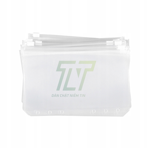 Sac en plastique PE transparent à fermeture éclair avec logo personnalisé pour le stockage durable des vêtements de la maison - Product Image 1