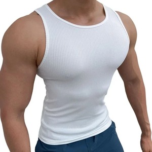 Vente en gros de T-shirts sans manches 4XL 100% coton avec logo personnalisé Débardeurs pour hommes grande taille - Product Image 3