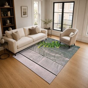 <b>RUGS</b> DEPOT LXDP-0821 Wholesale Multicolor Neutral Vintage Patchwork Digital Printed Machine Washable Chenille Area <b>Rug</b> <b>Non</b> <b>Slip</b> - Product Image 2