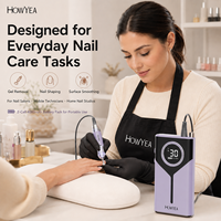 Machine à ongles rechargeable, perceuse à ongles électrique sans fil portable avec écran LCD pour manucure acrylique et gel