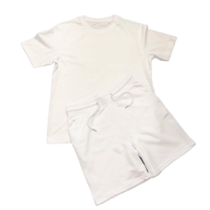 Conjunto de pantalones cortos unisex, conjunto de ropa de 2 piezas, camisetas de manga corta de diferentes colores de gran tamaño con pantalones cortos a juego para hombres - Product Image 3