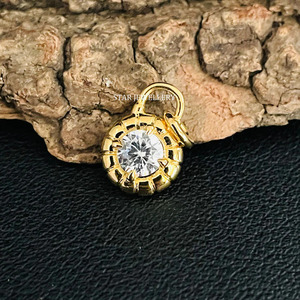 14K Solid Gold CVD Lab Grown Diamond Solitaire Gold Lock Pendant Fine Jewelry. - Product Image 4