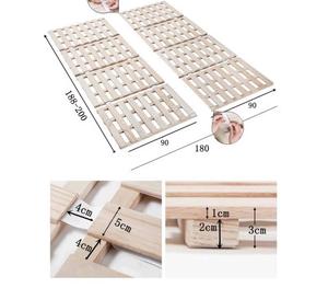Thoáng khí 4 gấp khung giường, Tatami Cắm trại Có sẵn, chống ẩm, vững chắc và bền Nệm gỗ - Product Image 5