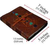 Carnet de notes en cuir gaufré 3D Star Stone - Journal à couverture rigide - Livre vierge pour cadeau - 120 feuilles - Notes personnelles et créativité