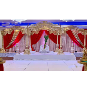 Boda India decorativa Mandap de madera Fabricantes Fácil de montar Bodas hindúes Mayur Madera Mandaps Decoraciones DST Exports EE. UU. - Product Image 1