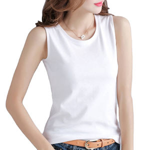 Summer Sleeveless Women Tank <b>Top</b> & <b>Vest</b> <b>Loose</b> <b>Fitting</b> Outerwear Casual Round Neck Sleeveless T-shirt Women - Product Image 1