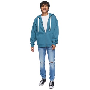 เสื้อฮู้ดดี้ผู้ชายทรงคลาสสิก ไซส์ใหญ่ ซิปยาว สไตล์ลำลอง ผ้าฝ้ายขนนุ่ม ซิปเต็มตัว ทรงหลวมใส่สบาย เหมาะสำหรับฤดูหนาว - Product Image 1