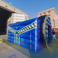 4MX4MX2.8M populaire nouveau système de jeu interactif extérieur gonflables jeu de tir sportif avec lumière IPS