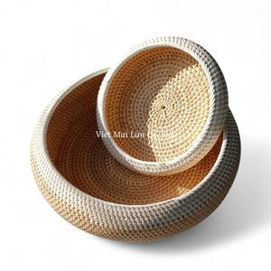 Handmade Natural Rattan <b>Tray</b> For Serving Food And Decorative <b>Table</b> Use From Vietnam - Product Image 2