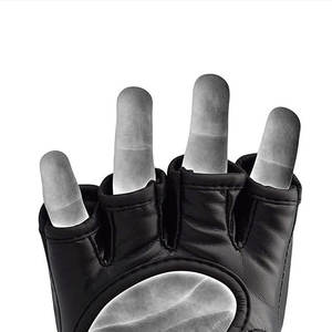 Gants de MMA en cuir véritable, dernière collection très demandée, avec sangle de poignet réglable, demi-doigts/sans doigts, poignées imperméables - Product Image 6
