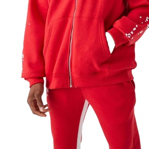 Custom Logo tracksuit French Terry Hoodie Set Men's <b>Blank</b> Heavy <b>Weight</b> Thick Fleece Cotton Oversized Tracksuits for Unisex - Product Image 3