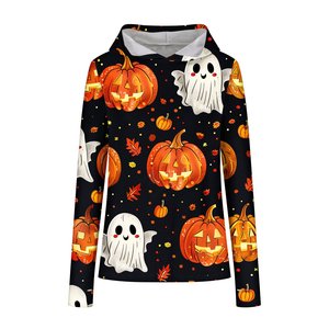 Sudadera con capucha personalizable con estampado gráfico para mujer, tela suave, manga larga, ajuste de gran tamaño para marcas de moda joven - Product Image 5