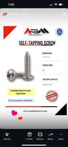 Sistema de medición de pulgadas de acero inoxidable con tornillo autorroscante M3 de alta calidad hecho a mano en la India - Product Image 2