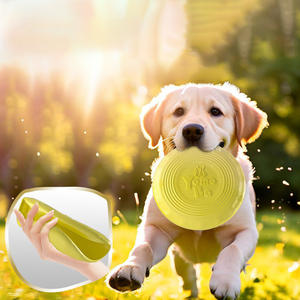 Silicone Soucoupe Volante Chien <span class=keywords><strong>Chat</strong></span> Jouet Chien <span class=keywords><strong>Jeu</strong></span> Disques Volants Résistant À Mâcher Chiot Formation Interactive Fournitures Pour Animaux De Compagnie - Product Image 1