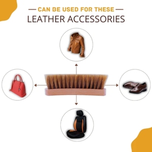 Helios 6.5 pouces doux Premium crin de cheval brosse à cirer les chaussures couleur naturelle petit lot personnalisé 100% inde fait pour parfait - Product Image 6