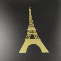 Marque-page Tour Eiffel creuse plaquée or, design architectural, pour les boutiques de cadeaux de voyage, emballage personnalisé, approvisionnement en gros