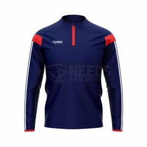 เสื้อครึ่งซิปแบบยูนิเซ็กซ์ คุณภาพพรีเมียม ออกแบบเองได้ เสื้อกีฬา โพลีเอสเตอร์เนื้อนุ่ม 270gsm เสื้อกล้าม สกรีนโลโก้ตามสั่ง บริการ OEM - Product Image 4