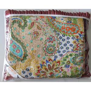 Manta de Cama Kantha Hecha a Mano con Diseño Paisley, 100% Algodón, para Camas Queen y King, de Mango Gifts - Product Image 4