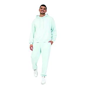 Chándal de peso pesado transpirable personalizado para hombre, y cremallera completa Sudadera con capucha, pantalones apilados con bolsillo de carga, sudadera de invierno con patrón sólido - Product Image 1