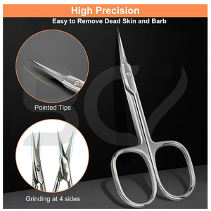 Ciseaux de manucure à lame courbée Highland 2026 – Ciseaux à cuticules et ongles en acier inoxydable, très vendus pour manucure et pédicure - Product Image 6