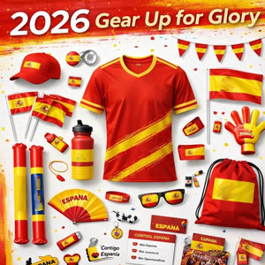 Kit de Aficionado al Fútbol Premium Diseñado para Seguidores Apasionados con Camiseta, Bufanda, Gorro y Accesorios para el Día del Partido - Product Image 1
