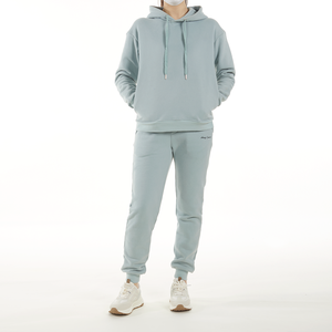 2025 Trend Streetwear <b>Women's</b> Winter Sweatsuit Set OEM Custom Logo Embroidered Letter Design 100% Cotton Fleece <b>Sweatpants</b> - Product Image 6