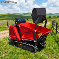 Chargeuse sur chenilles Rhinoceros XN800, mini-dumper, capacité de charge de 800 kg, moteur diesel Kubota, boîte de vitesses, certifiée CE, utilisation agricole