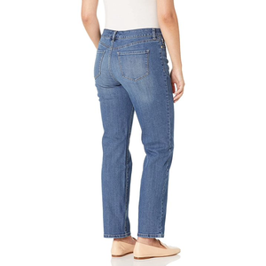 Nouveaux vêtements pour femmes Pantalons jeans en denim délavé Service OEM Pantalons jeans grande taille de couleur unie personnalisés du Bangladesh - Product Image 3