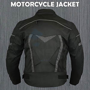 Veste de course de moto blindée imperméable pour hommes, veste de protection en Cordura résistante pour motards, garçons, noir - Product Image 3