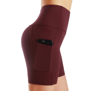 กางเกงขาสั้นเอวสูงสำหรับผู้หญิงกางเกงกีฬาขาสั้นผ้าฝ้าย - Product Image 3