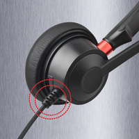 Casque de centre d'appels personnalisé en gros avec microphone, casque de service, suppression du bruit, téléphone filaire, casque de centre d'appels téléphonique