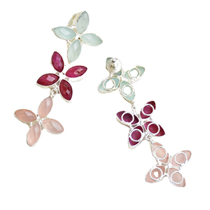 ต่างหูมุกทองเหลืองต่างหูอัญมณีแท้ขายส่งชุบทองขัดเงาสูงดีไซน์เนอร์มีเอกลักษณ์ส่งออกจำนวนมาก - Product Image 3