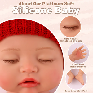 Babeside Nancy 12 "Silicone ngủ trẻ sơ sinh bé gái tái sinh búp bê giáng sinh bộ sưu tập PEE chức năng cảm thấy thực sự da - Product Image 4