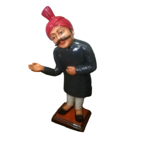 Estatua de hombre de bienvenida de tamaño real de estilo moderno duradero, escultura de FRP personalizada para entrada de tienda, suministros de jardín - Product Image 2