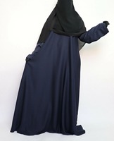 Abaya pour femmes musulmanes, style turc, longueur maxi, légère, respirante, extensible dans quatre directions, polyester, couleur unie, col en V